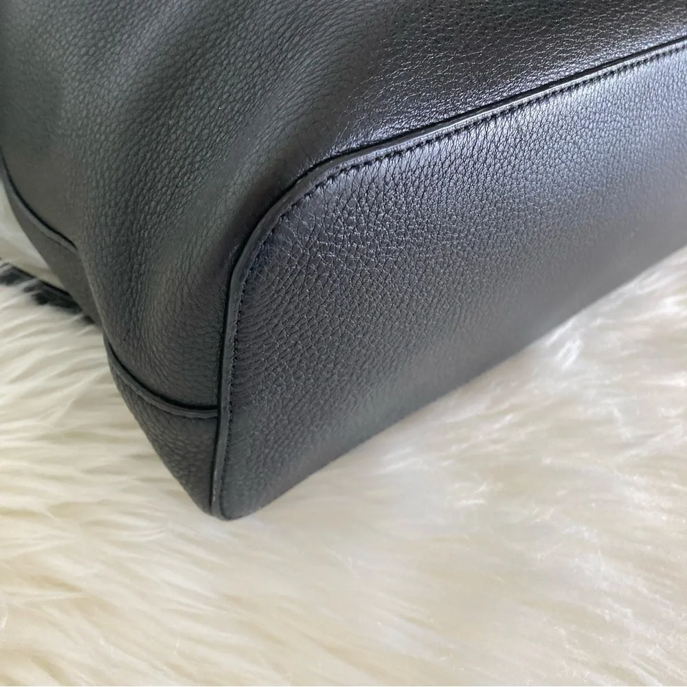 Tory Burch Thea Satchel Shoulder Strap Leather Bag Black